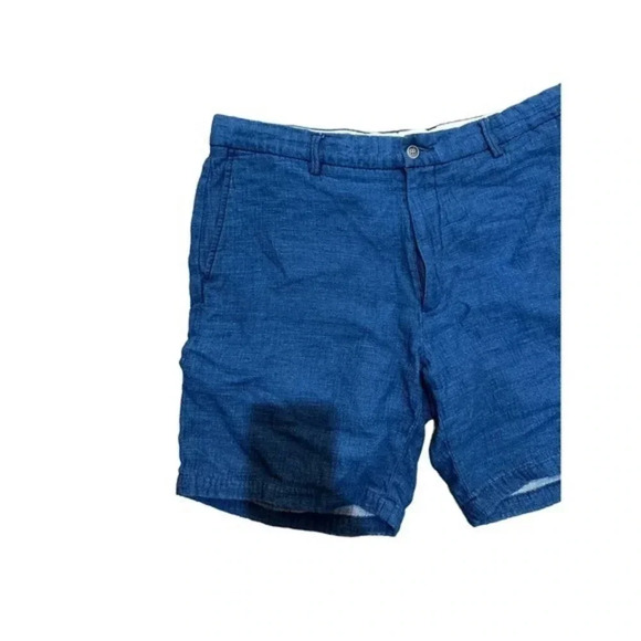 Peter Millar Mens Mid Rise Flat Front Regular Fit Casual Shorts Blue Size 35 - Picture 3 of 6